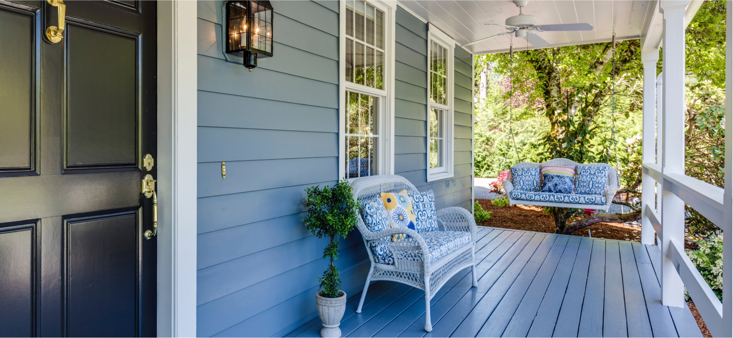 Front porch of house.